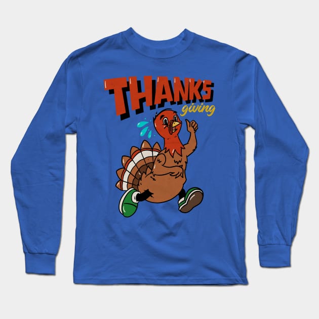 Thanksgiving Turkey Bird Long Sleeve T-Shirt by RiyanRizqi